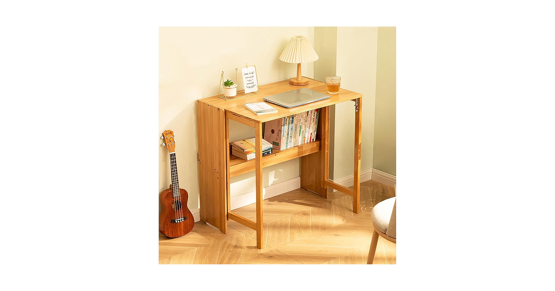 Amazon | 折りたたみ式 竹製 勉強机 簡易デスク 学習机 化粧台 在宅